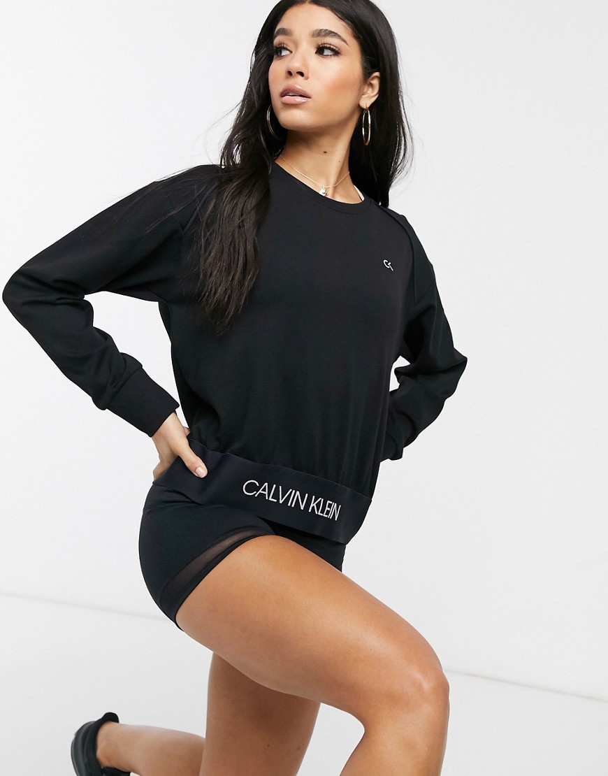 Calvin Klein Performance - Active - Sweater met logo in zwart