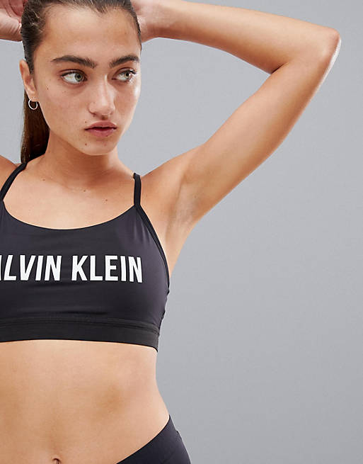 Calvin Klein Performance adjustable logo sports bra