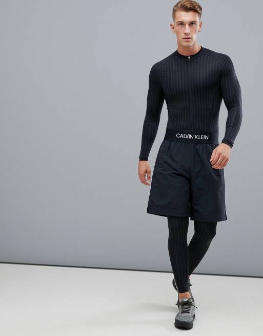 Calvin Klein Performance all over logo compression body suit | ASOS