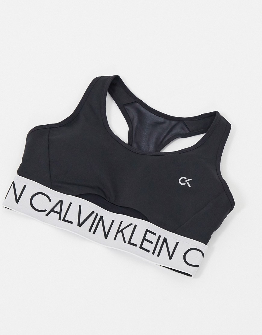 Calvin Klein Performance - Bh met uitgesneden zijkanten in zwart