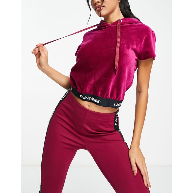 Pink velvet top calvin klein set