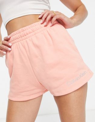 Calvin Klein Performance co-ord knitted logo shorts in pink