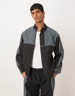 Calvin Klein Performance Color Block Jacket In Multi