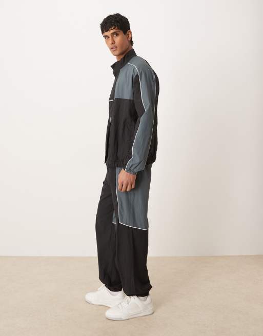 Calvin Klein Performance colourblock trackies in black & grey (part of a set), 2 of 5