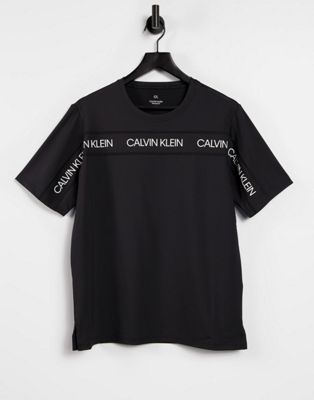 Calvin Klein Performance cooltouch logo taping detail running t-shirt ...
