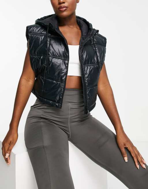 Calvin Klein cropped in hooded Performance ASOS | quilt black box vest oversized