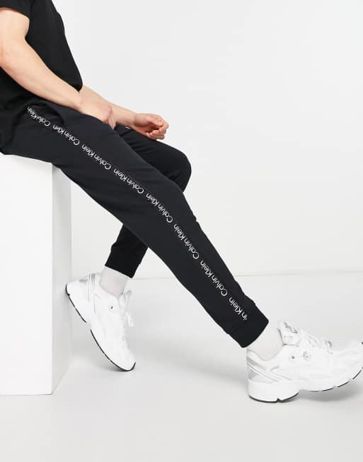 Calvin Klein Performance – Czarne joggersy z lampasami