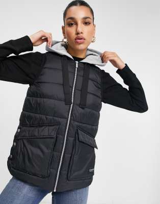 calvin klein vest with hood