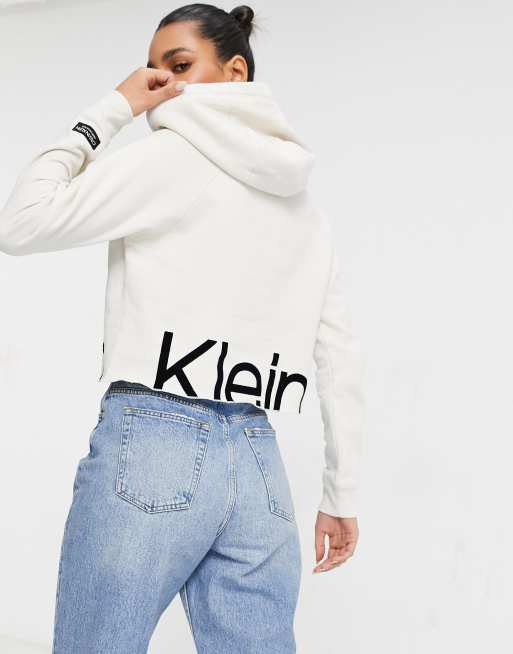 Calvin klein shop performance white hoodie