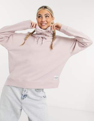 Calvin Klein Performance half zip funnel neck sweatshirt in pink