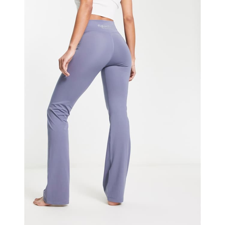 Calvin Klein Performance high rise flared leggings in steel ASOS