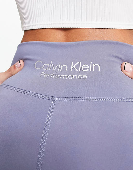 Calvin Klein Performance high rise flared leggings in steel | ASOS