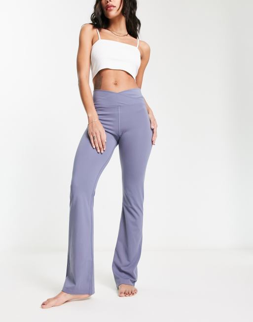 Calvin Klein Performance high rise flared leggings in steel | ASOS