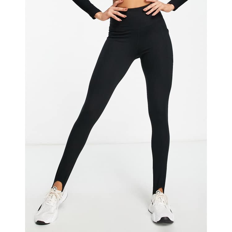 Calvin Klein Performance high waist logo stirrup legging in black