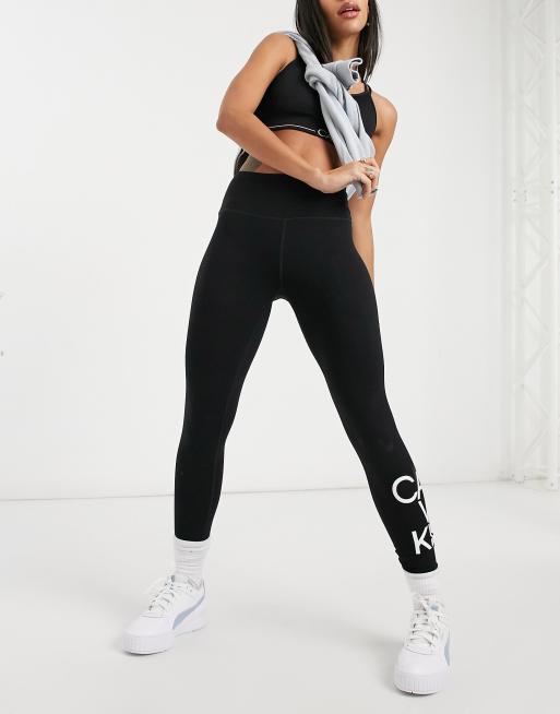 Calvin Klein Performance high waisted logo leggings in black