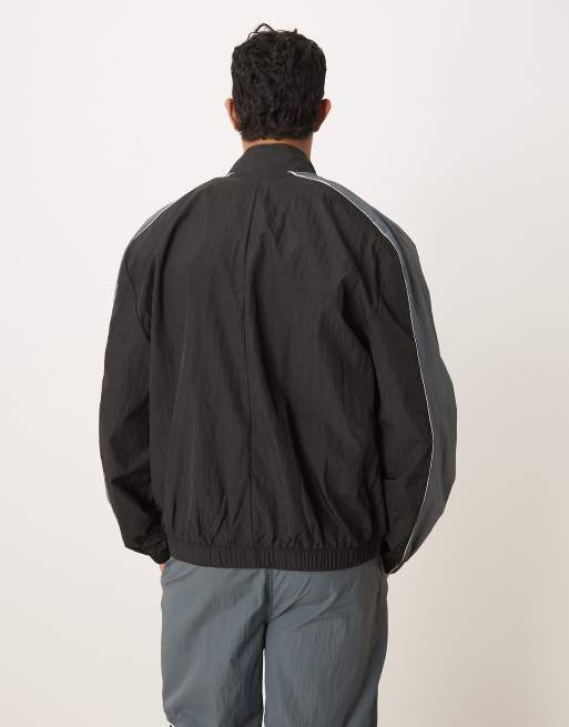 Calvin Klein Performance – Jacke mit Colourblock-Design in Schwarz und Grau, Kombiteil, 3 von 5