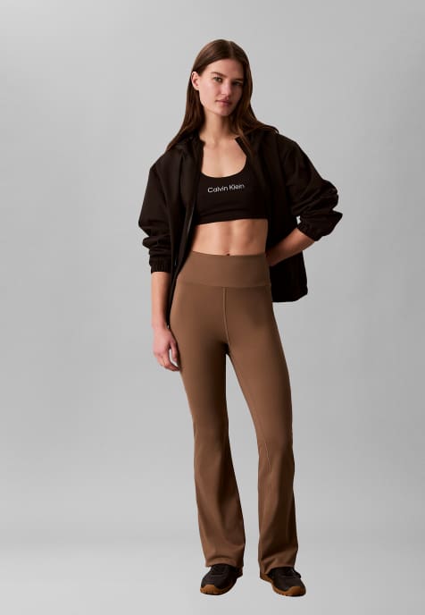Calvin Klein Performance - Legging de sport évasé à taille haute et séchage rapide - Shitake - view 1
