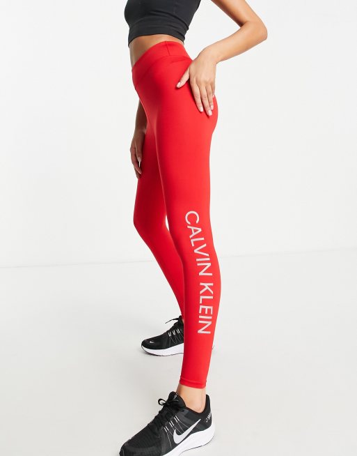 Calvin Klein Performance Pf2p6802-b1h-medium Leggings in Red