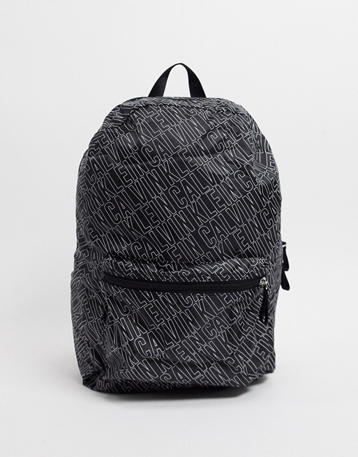 Calvin Klein Performance logo backpack in black
