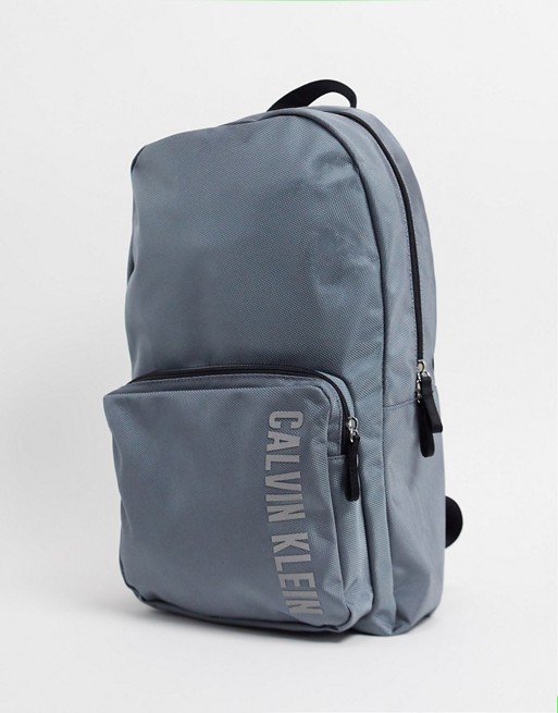 Calvin Klein performance logo backpack in pewter