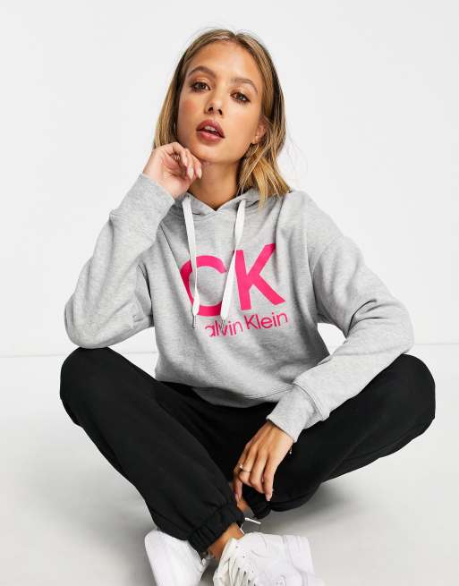 Calvin Klein Performance Womens Plus Logo Fitness Hoodie