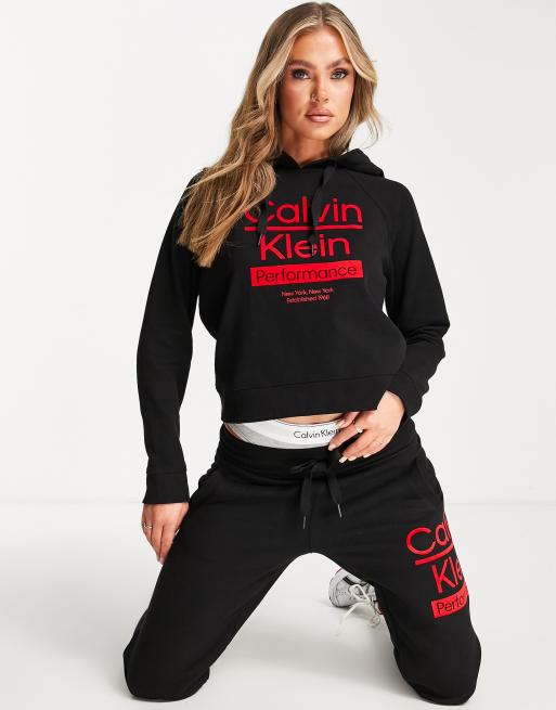 Calvin Klein Performance logo hoodie in black - part of a set