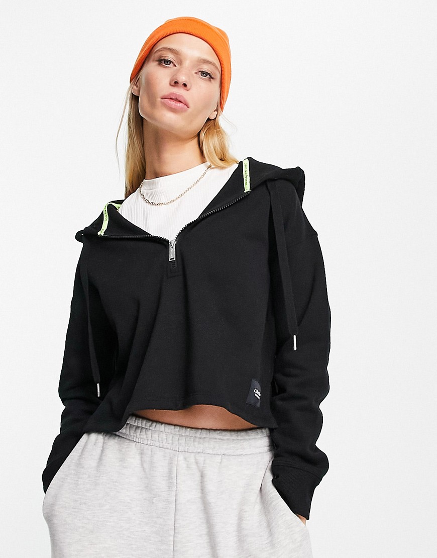 Calvin Klein Performance logo hoodie in black