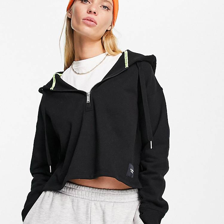 Calvin Klein Performance logo hoodie in black | ASOS
