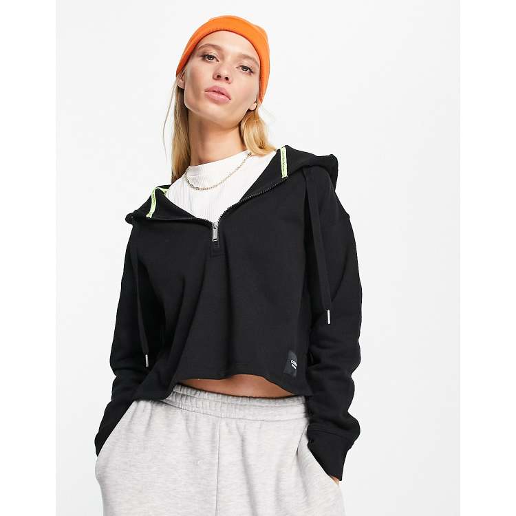 Worden Onbeleefd staart Calvin Klein Performance logo hoodie in black | ASOS