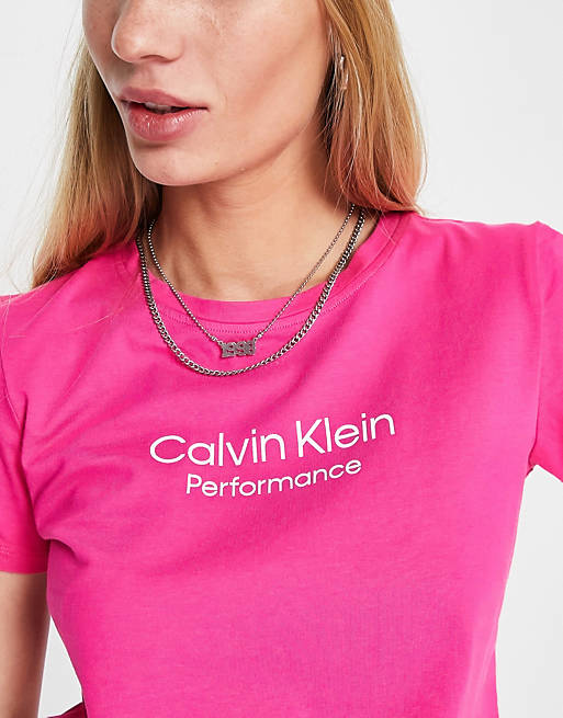 ASOS logo Calvin sleeve short pink | Klein t-shirt in Performance