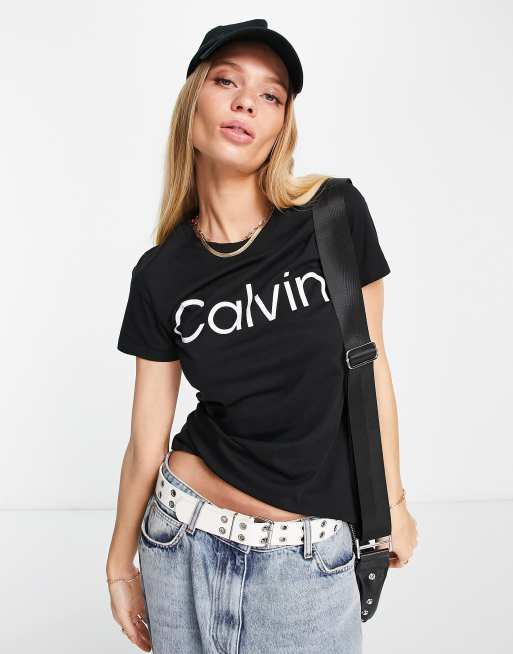 Calvin Klein crew neck t-shirt in black, ASOS