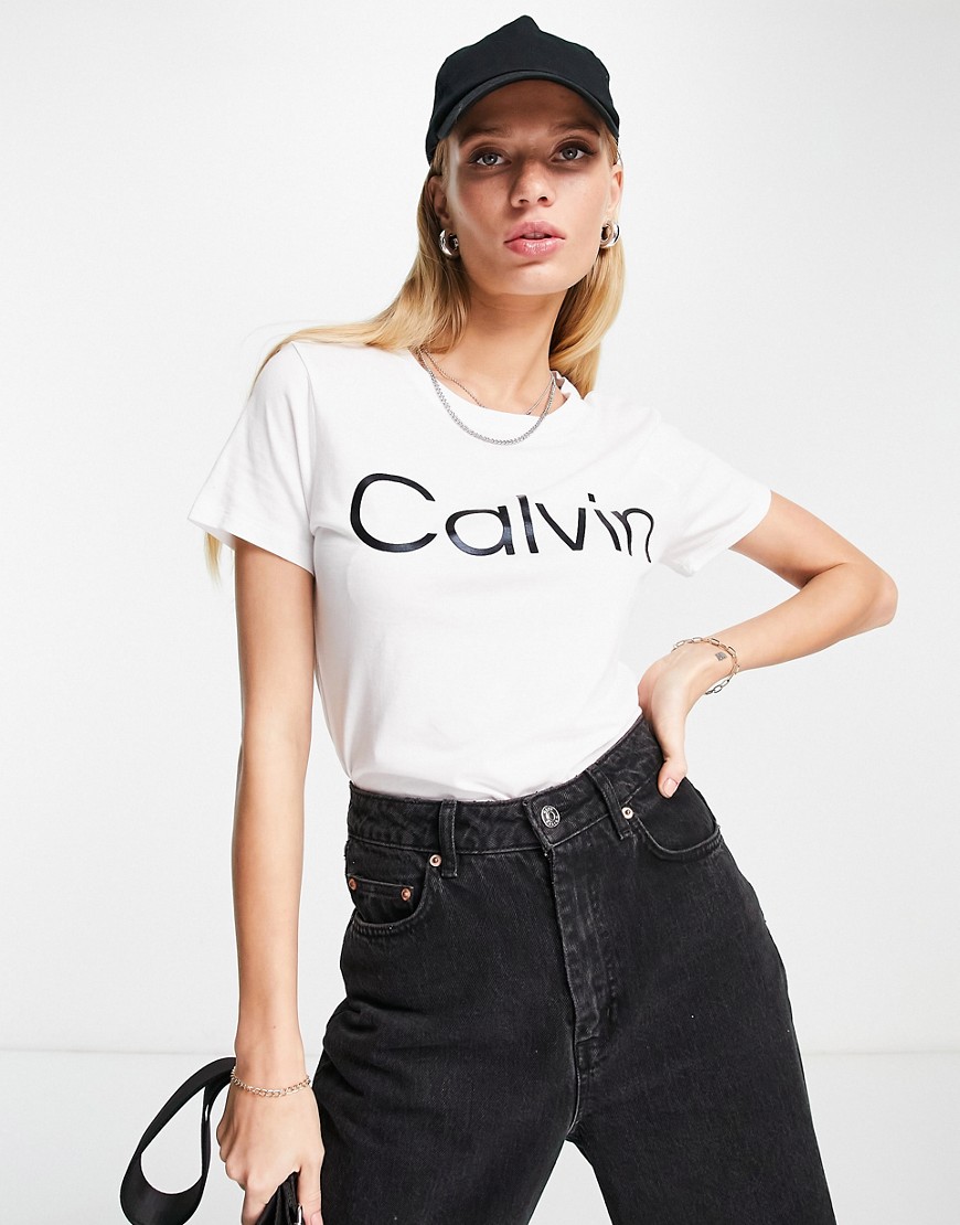 Calvin Klein Performance logo t-shirt in white