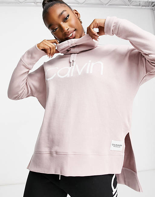 Calvin Klein Womens Performance Logo Sweatshirt 