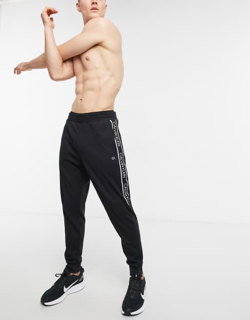 Calvin Klein Men's Athleisure Jogger Pants with Logo Taping