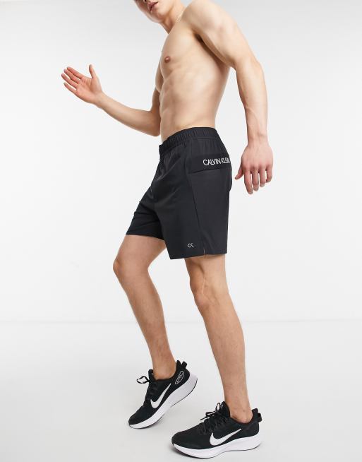 Calvin Klein Performance logo taping running shorts in black ASOS