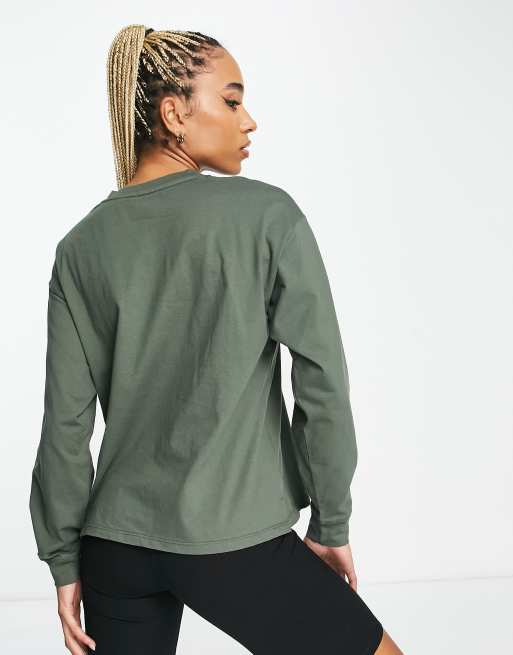 Calvin Klein Performance long sleeve set part green crew neck of logo in ASOS a sweater - 