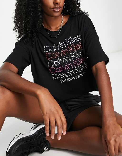 Calvin Klein Performance short sleeve logo T-shirt in black - part of a set