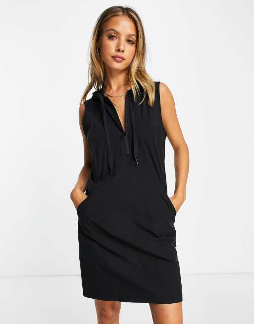 Calvin Klein Performance sleeveless hoodie dress in black