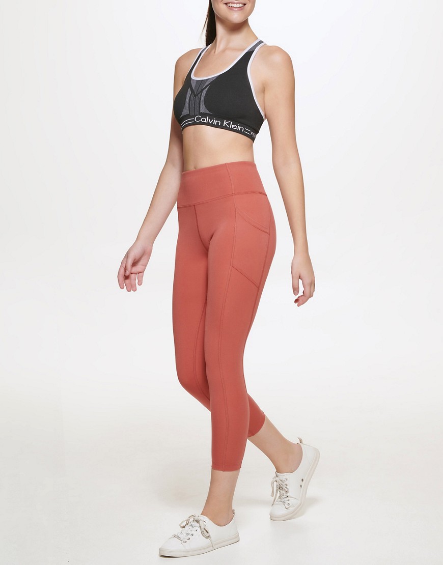 Calvin Klein Performance super high waisted logo legging in red - part of a set