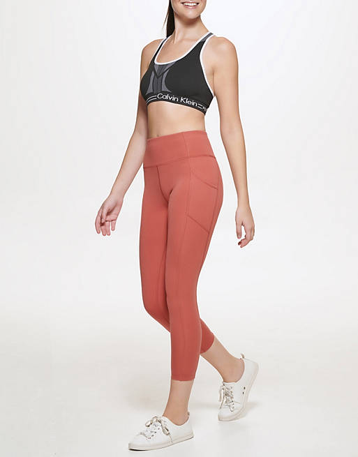 Calvin Klein Performance super high waisted logo legging in red - part of a  set | ASOS