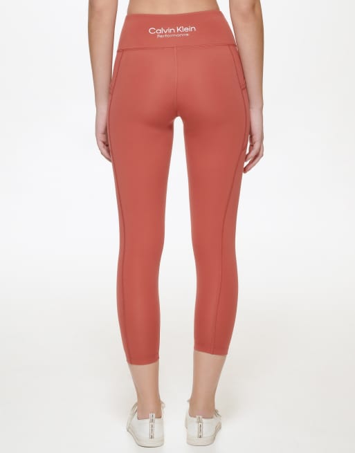 Calvin Klein Performance super high waisted logo legging in red - part of a  set