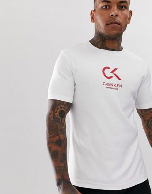 Calvin Klein Performance – T-shirt med logga-Vit