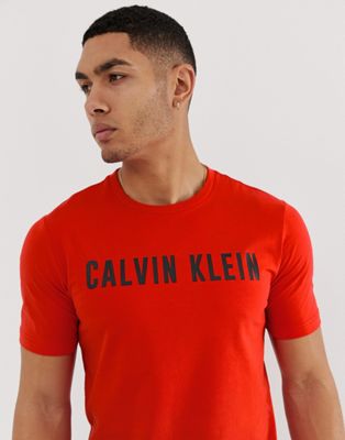 Calvin Klein Performance - T-shirt met logo in rood