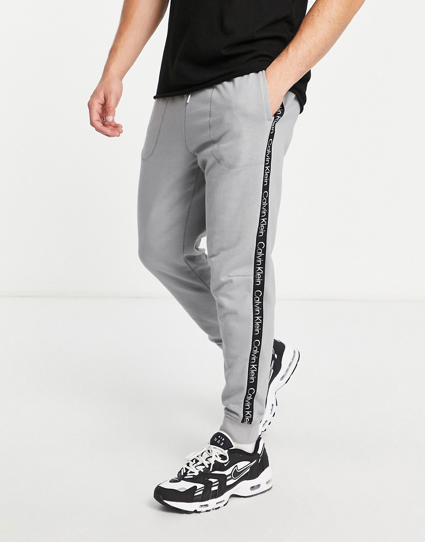 Calvin Klein Performance taping joggers in grey-Blue | £ | Grazia
