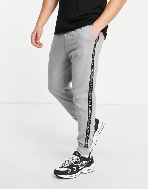 Calvin Klein Performance taping joggers in grey ASOS