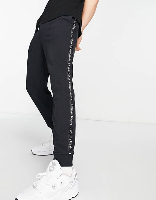 Calvin Klein Performance taping sweatpants in black | ASOS