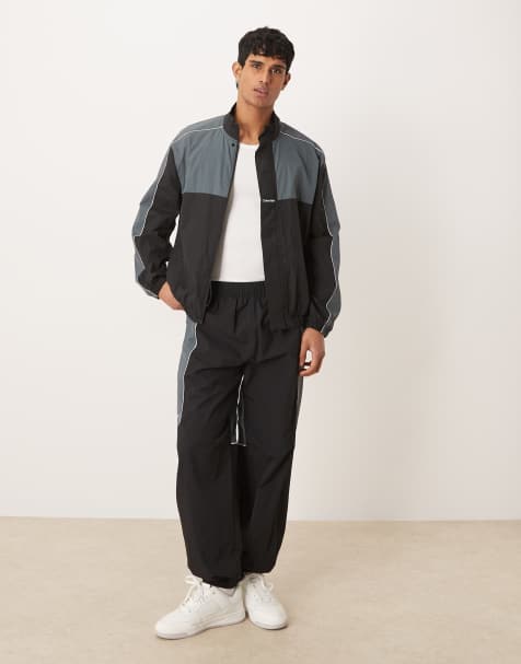 Calvin Klein Performance - Trainingspak met kleurvlakken in zwart en grijs - view 1