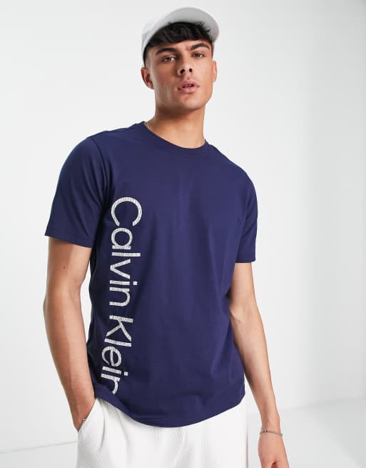 Calvin Klein Performance vertical logo t-shirt in navy | ASOS