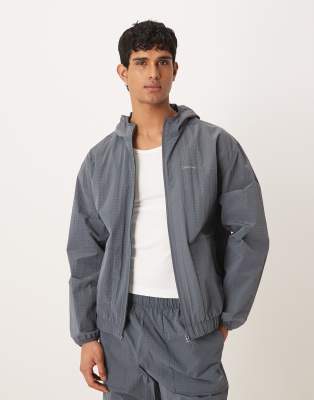 Calvin Klein Performance Woven Jacket In Gray