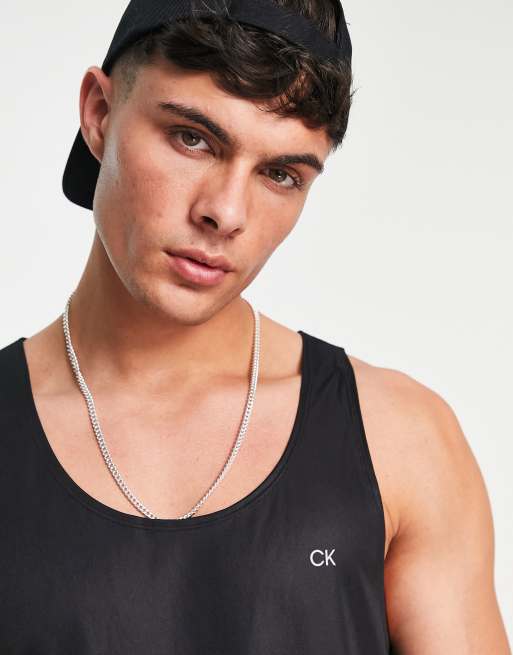 Calvin Klein Performance woven tank top in black ASOS